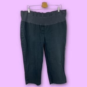 Motherhood Maternity XL Womens Black Slim Straight Capri Jeans